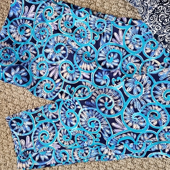2 Southwinds Blue Coastal Patterned Leggings, Womens Medium - Picture 2 of 6